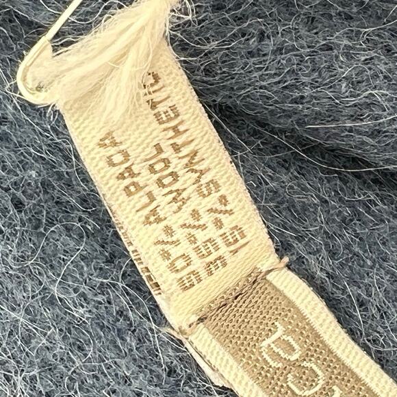 Alicia Adams Alpaca Peru Solid Blue Throw Fringe Blanket Taupe Stripe - Picture 3 of 4